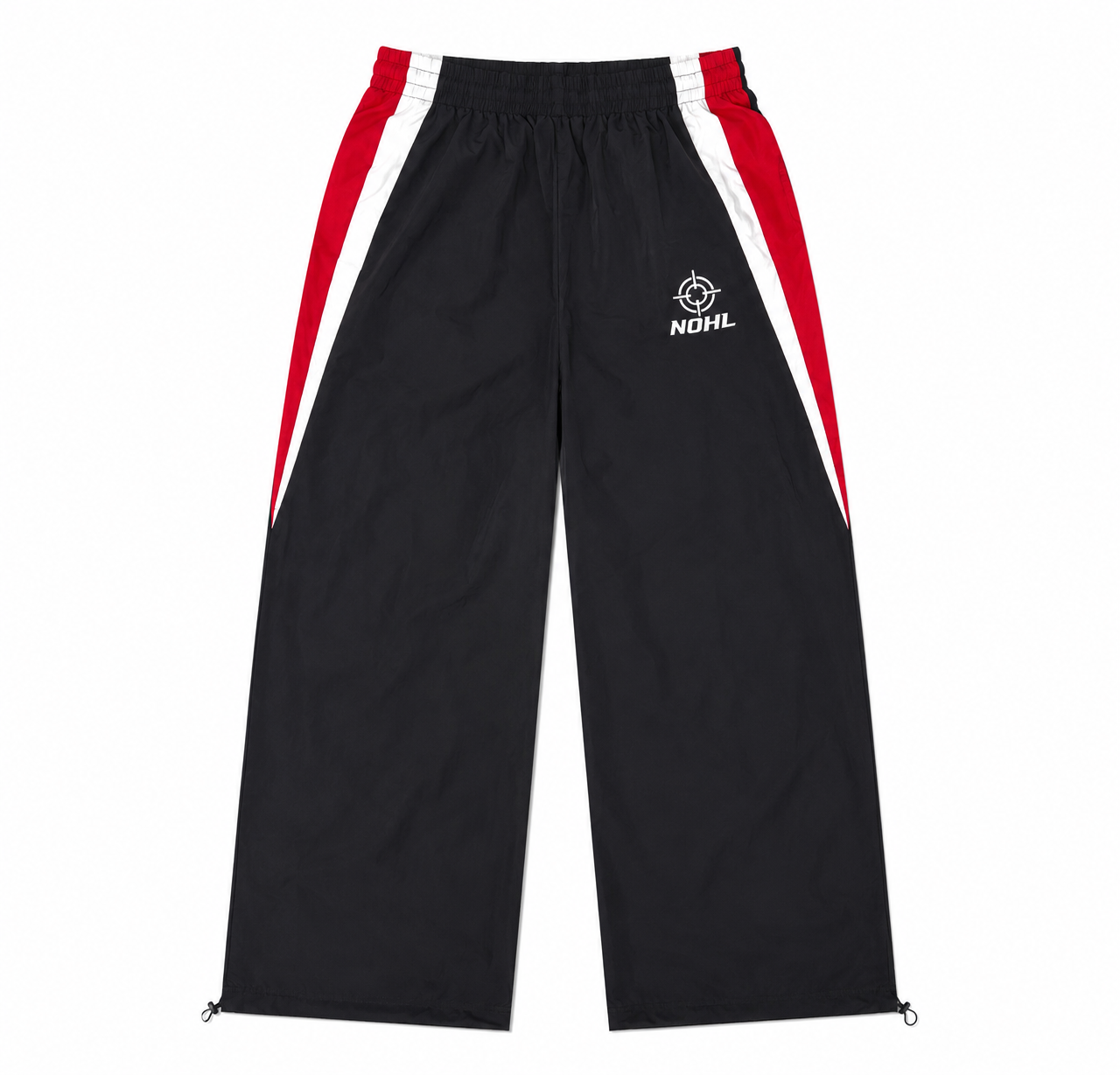 Paneled crosshair trackpants