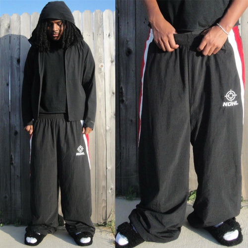Paneled crosshair trackpants