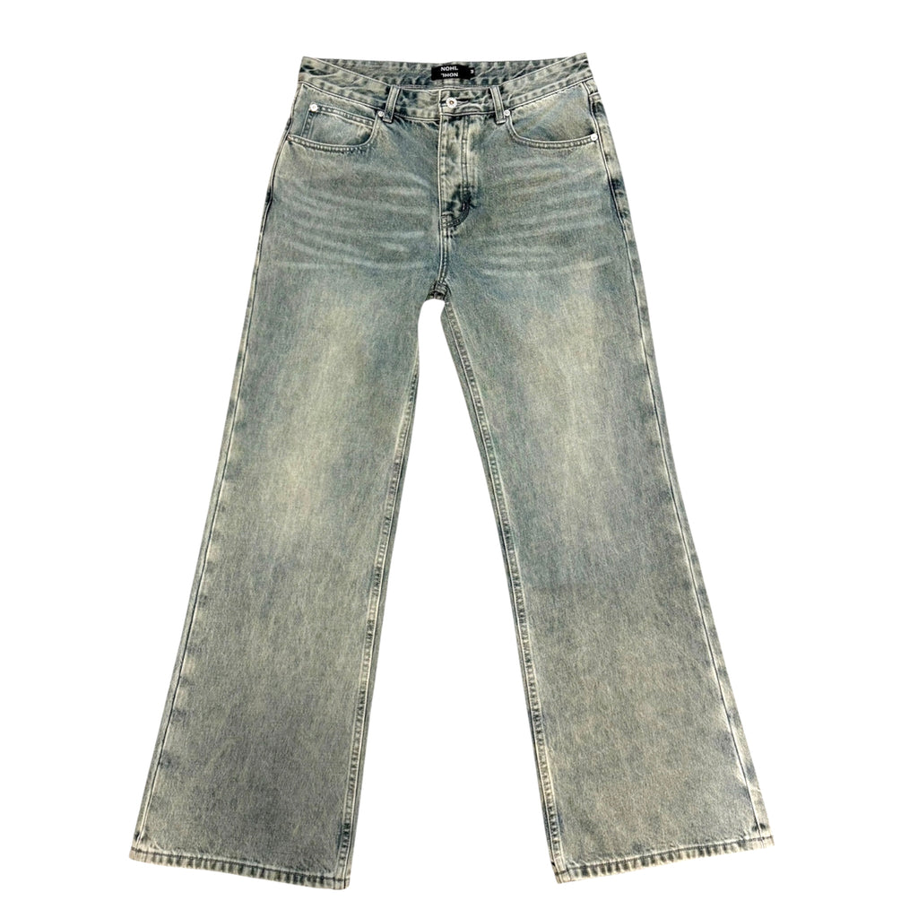 Bootcut patch denim